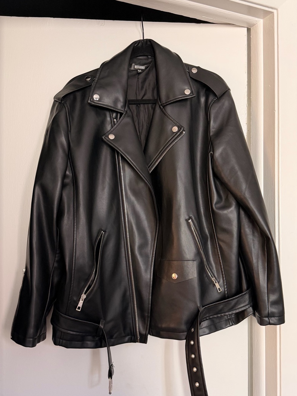 Missguided Black Faux Leather Jacket
